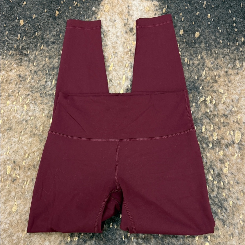Lululemon Burgundy Activewear Leggings size 8